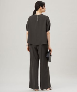 自由区L 大きいサイズ　SHIHOさん着用　コットンサテンテーパード パンツ 自由区L 大きいサイズ SHIHOさん着用 コットンサテンテーパード