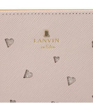 LANVIN en Bleu リュクサンブールハート 二つ折りLファスナー財布 ペールピンク