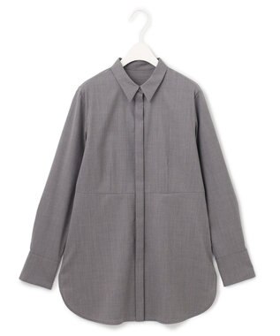 ICB L 【洗える】 TWブロード シャツ ライトグレー系