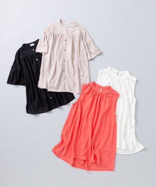 組曲 【速乾】ドライタッチ スリーブレス トップス フラミンゴ系