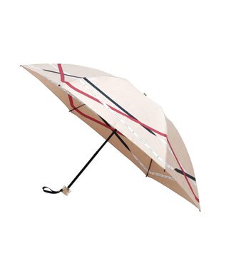 MOONBAT ランバン オン ブルー (LANVIN en Blue) 折りたたみ傘 サテンプリント ロゴアーチ