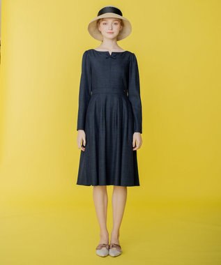 TOCCA 【洗える！】BLUE CIEL 長袖ドレス ダークネイビー系