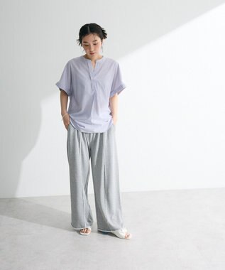 Green Parks ワイドスエットパンツ Gray Mixture