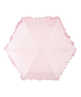 MOONBAT estaa 晴雨兼用 折りたたみ傘 無地フリル 日傘 遮光 遮熱 UV ペールピンク