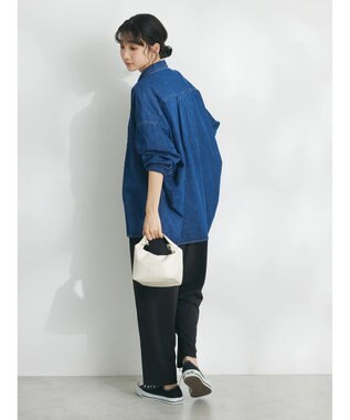 CRAFT STANDARD BOUTIQUE デニムパール釦サークルブラウス Indigo