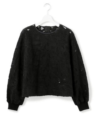 23区 【GOLD LABEL】チュールヘアリーエンブロイダリー ブラウス