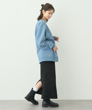 earth music&ecology ウ゛ィンテージ風裏毛ロゴプルオーバー Blue