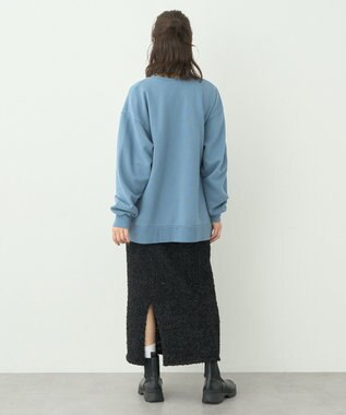 earth music&ecology ウ゛ィンテージ風裏毛ロゴプルオーバー Blue