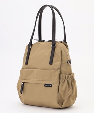LA BAGAGERIE 【MONICA】ポーチ付き4WAYリュックサック ベージュ