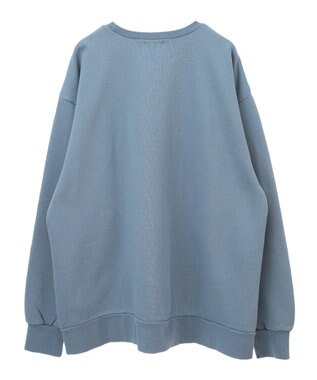 earth music&ecology ウ゛ィンテージ風裏毛ロゴプルオーバー Blue