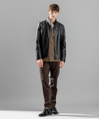 JOSEPH HOMME 80/2オックス　ウイングカラーシャツ キャメル系