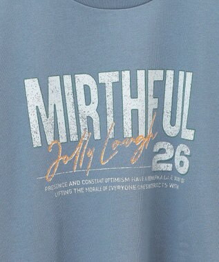 earth music&ecology ウ゛ィンテージ風裏毛ロゴプルオーバー Blue