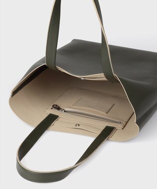 Paul Smith ダブルフェイスレザー トートバッグ オリーブ