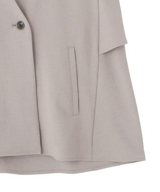 Green Parks イージーケアバックフリルジレ Gray Mixture