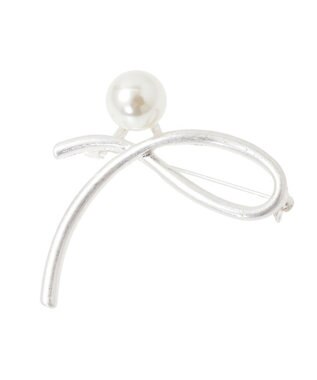 YECCA VECCA ニュアンスラインパールブローチ Silver