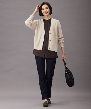 J.PRESS LADIES L 【洗える】Pe/Vis サイロチェック ブラウス ネイビー系3