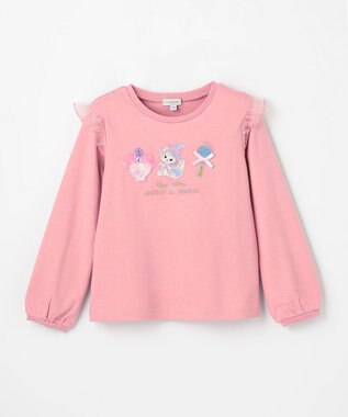 ANY KIDS マジカルキャット長袖Tシャツ ピンク