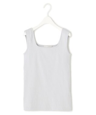 ICB 【新色追加・WEB限定カラーあり・洗える】ブロードステッチリブ タンクトップ ライトグレー系