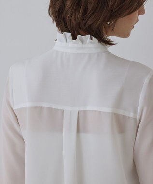 GRACE CONTINENTAL ラッフルブラウス ホワイト