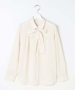 ANY SIS L ボウタイ付きビジュー シャツ アイボリー