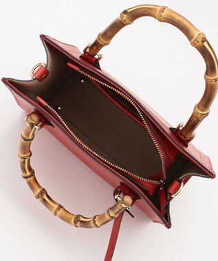 23区 【CLASSY.12月号掲載】RAFFINATA バンブー トートバッグ レッド系
