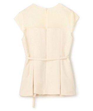 uncrave ウォッシャブルダブルクロス ビスチェブラウス(フレンチスリーブ) エクリュ