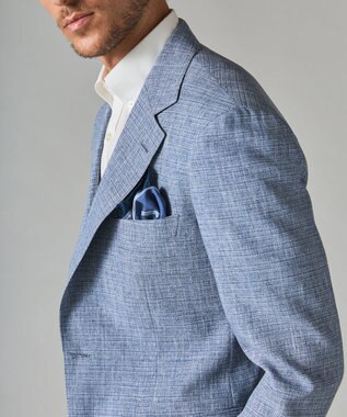 GOTAIRIKU 【完全オリジナル素材】タイワンタフタ ジャケット ダルブルー系