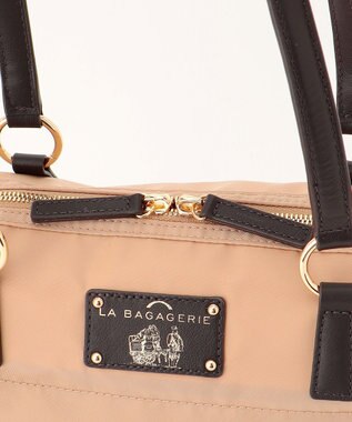 LA BAGAGERIE ウォータープルーフナイロン　2WAYハンドバッグ ベージュ
