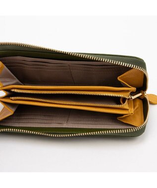 UNBILLION アトランタ ATLANTA / 牛革L字ファスナー長財布 グリーン