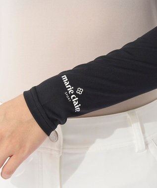 FILA GOLF／marie claire 【Marie claire sports】メッシュ切替ハイネックボレロ丈アンダーシャツ ブラック