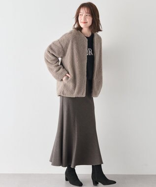 ANY L カールボアブルゾン モカ