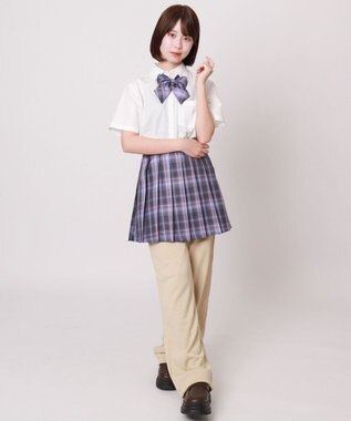 WEGO 【SCHOOLITEM/ウエストゴム】イージーストレートスウェットパンツ ベージュ