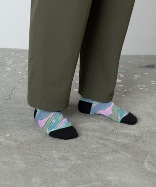 TRICOTE マーブルクルーソックス 32BLUE