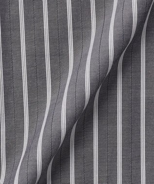 J.PRESS LADIES S TC ハイカウントストライプ シャツ ワンピース チャコールストライプ系