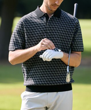 ZERO HALLIBURTON 半袖モノグラムニットポロシャツ ZHG-M5A4d 85116