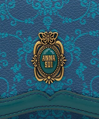 ANNA SUI リーブル 内Lファスナー二つ折り財布 ネイビー