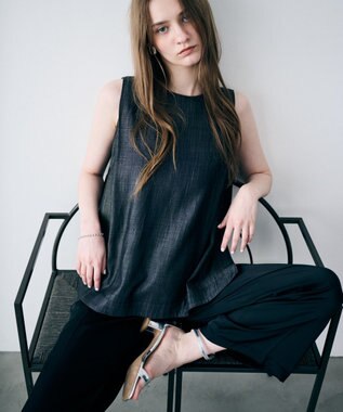 uncrave リヨセルデニム ノースリーブブラウス ブラック