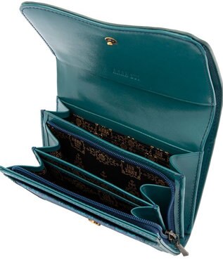 ANNA SUI リーブル 内Lファスナー二つ折り財布 ネイビー