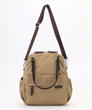 LA BAGAGERIE 【MONICA】ポーチ付き4WAYリュックサック ベージュ