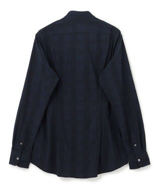JOSEPH HOMME 【WEB・一部店舗限定】ドビーチェックストレッチ　ウイングカラーシャツ ネイビー系