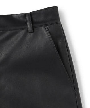 uncrave フェイクレザー バミューダパンツ ブラック