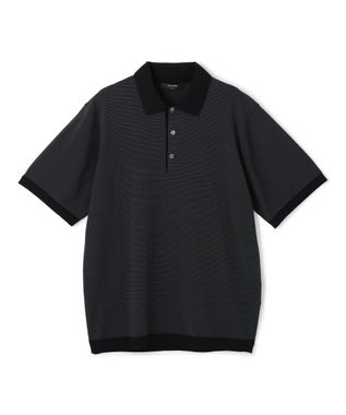 JOSEPH HOMME 【新柄】リュクスレーヨンボーダー　ポロニット グレー系1