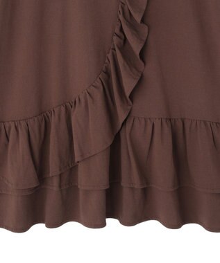 earth music&ecology 【接触冷感】ラッフルヘムプルオーバー Brown