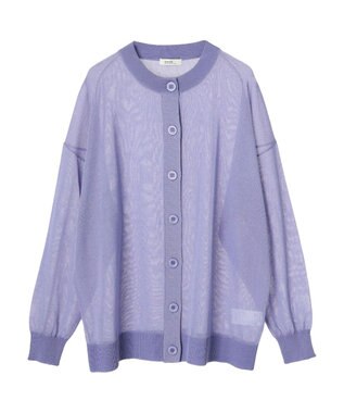 earth music&ecology シアーニットカーディガン Light Purple