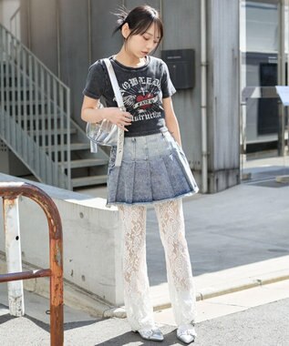 WEGO ヴィンテージウォッシュグラフィックリブT 柄1