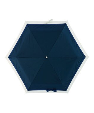 MOONBAT estaa 晴雨兼用 折りたたみ傘 グログランテープリボン 日傘 遮光 遮熱 UV ディープブルー