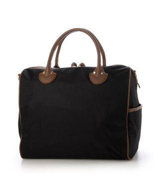 UNBILLION ペルケ perche / ナイロン牛革付属テープショルダー2wayボストンL ブラック