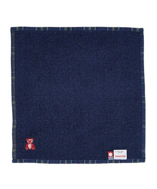 MIKI HOUSE HOT BISCUITS 【ふわはだたおる】タオルハンカチ 紺