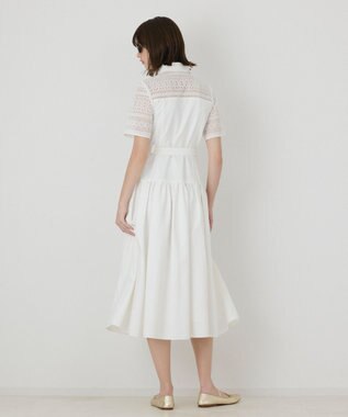 GRACE CONTINENTAL レースドッキングフレアワンピース ブラック