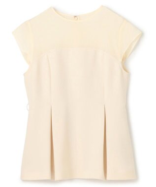 uncrave ウォッシャブルダブルクロス ビスチェブラウス(フレンチスリーブ) エクリュ